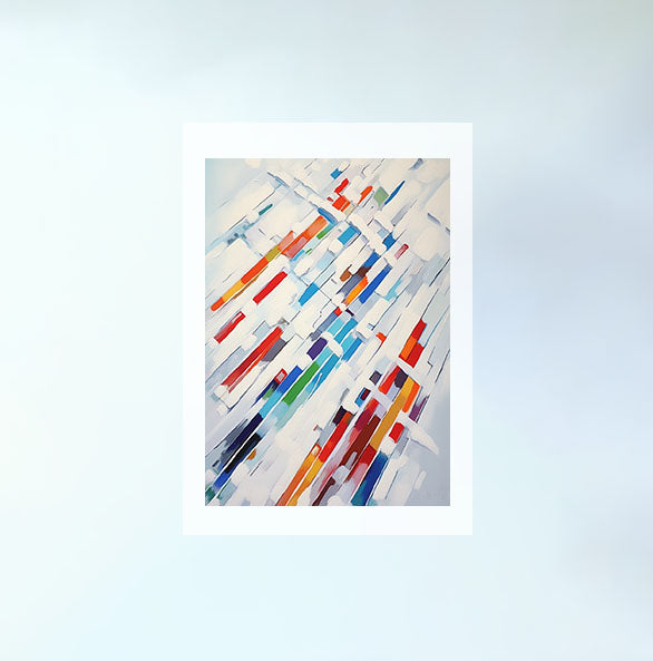 スキーのアートポスター原画のみ設置イメージ