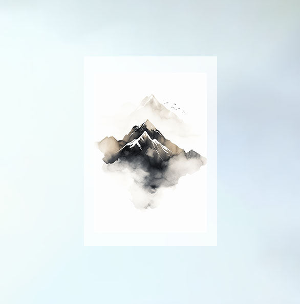 スキーのアートポスター原画のみ設置イメージ