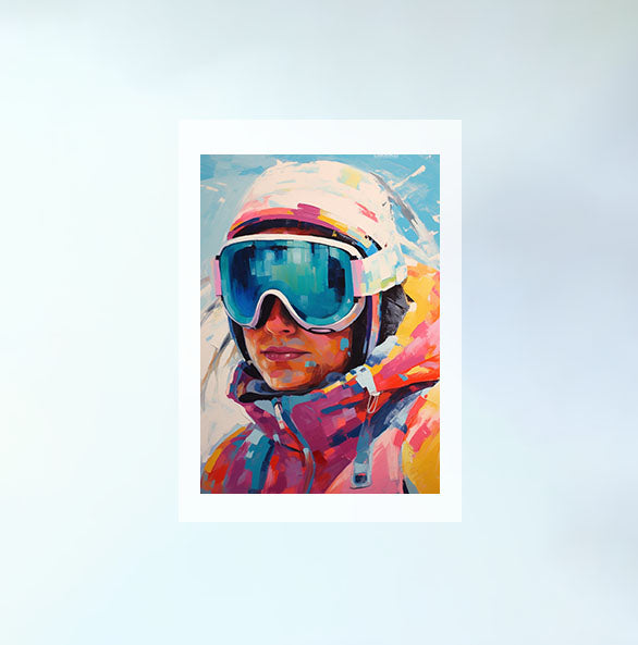 スキーのアートポスター原画のみ設置イメージ