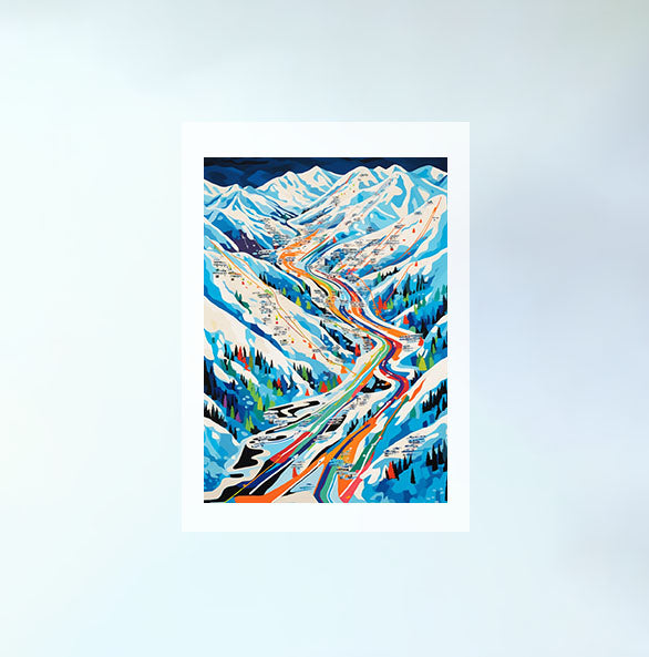 スキーのアートポスター原画のみ設置イメージ