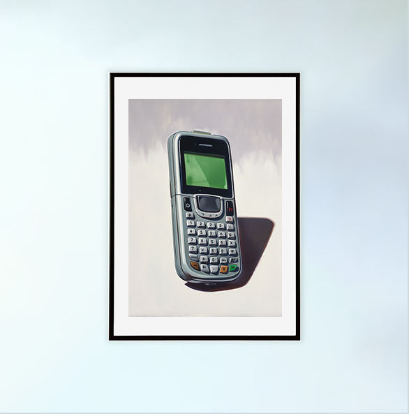 スマートフォンのアートポスター黒フレームあり