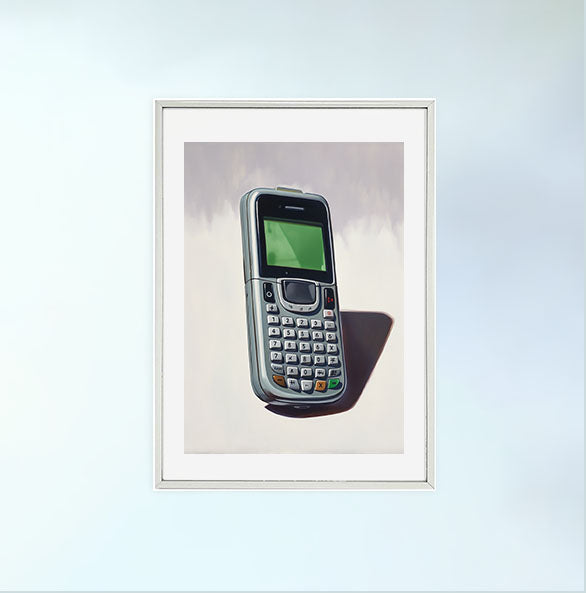 スマートフォンのアートポスター銀フレームあり