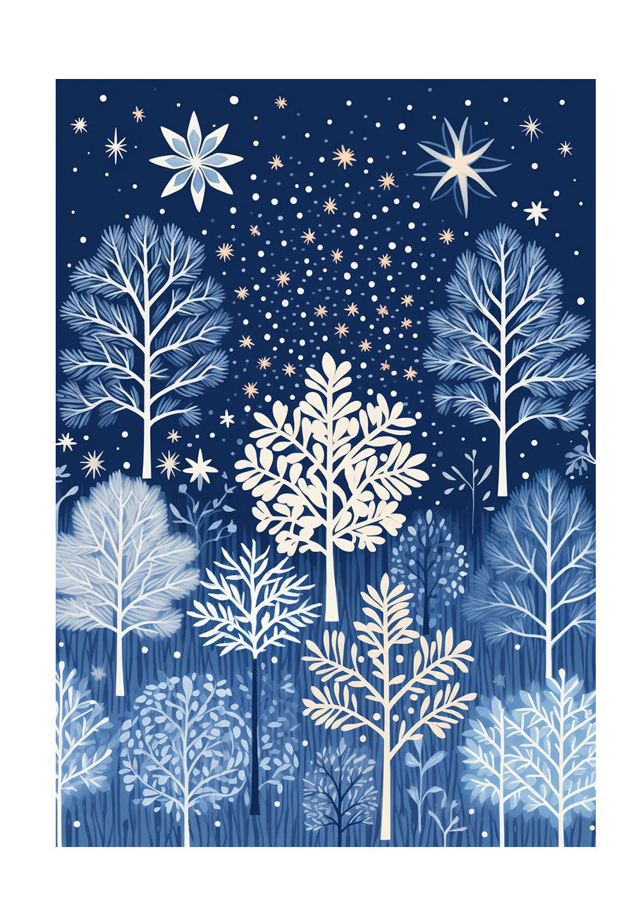 雪のアートポスター原画のみ