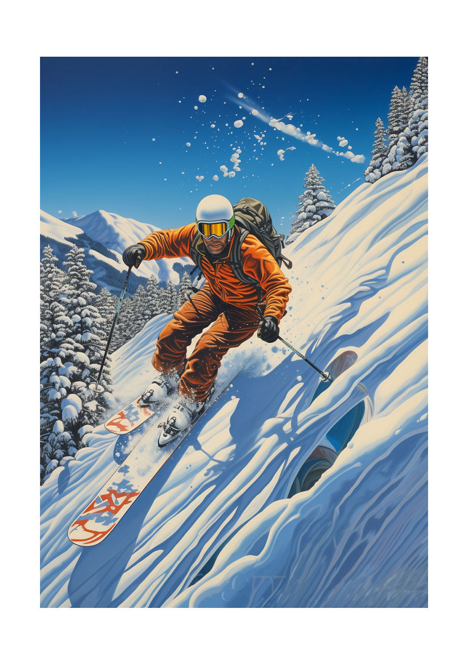 雪のアートポスター原画のみ