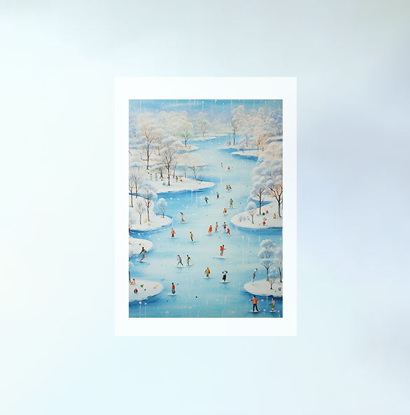 雪のアートポスター原画のみ設置イメージ