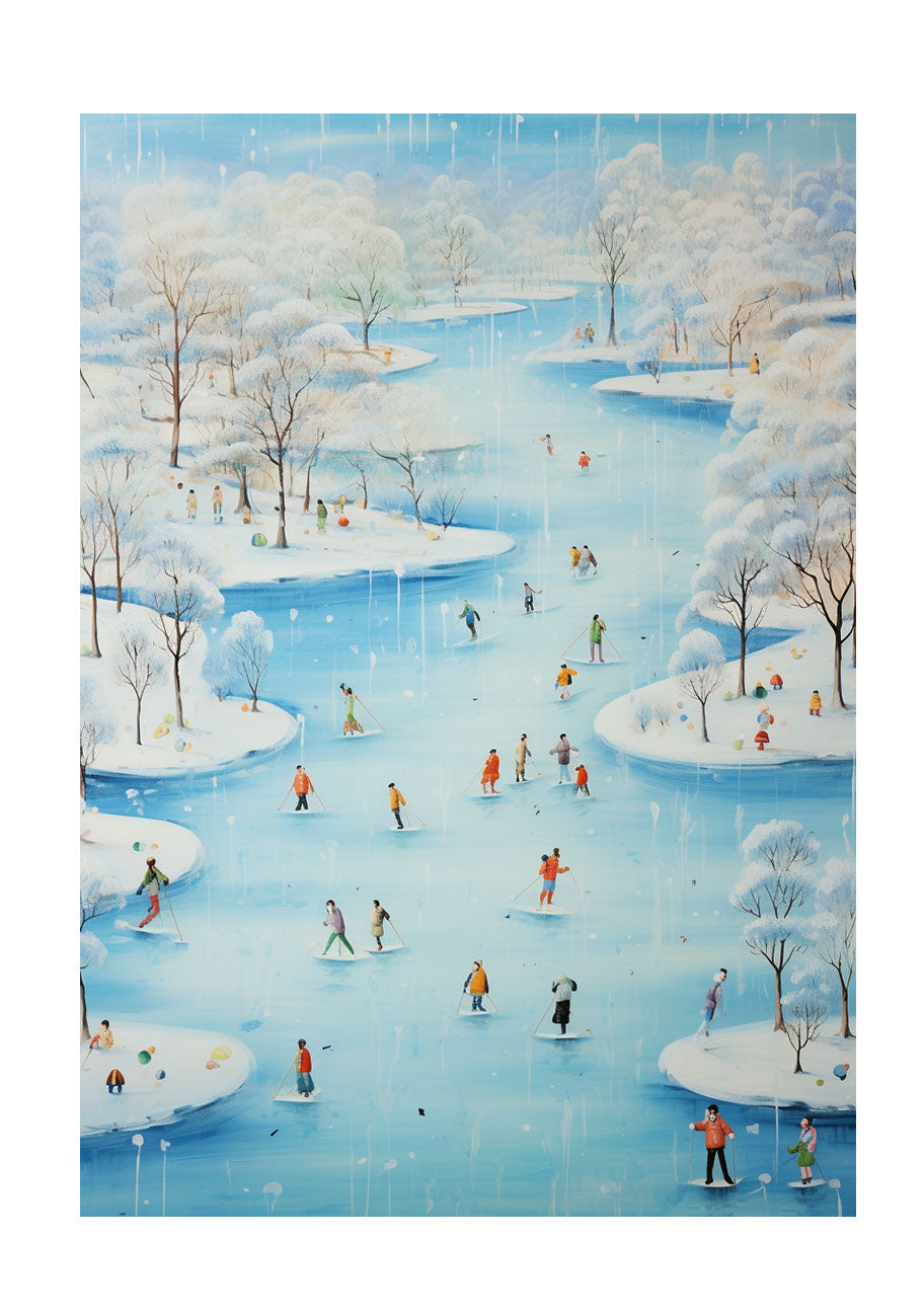 雪のアートポスター原画のみ