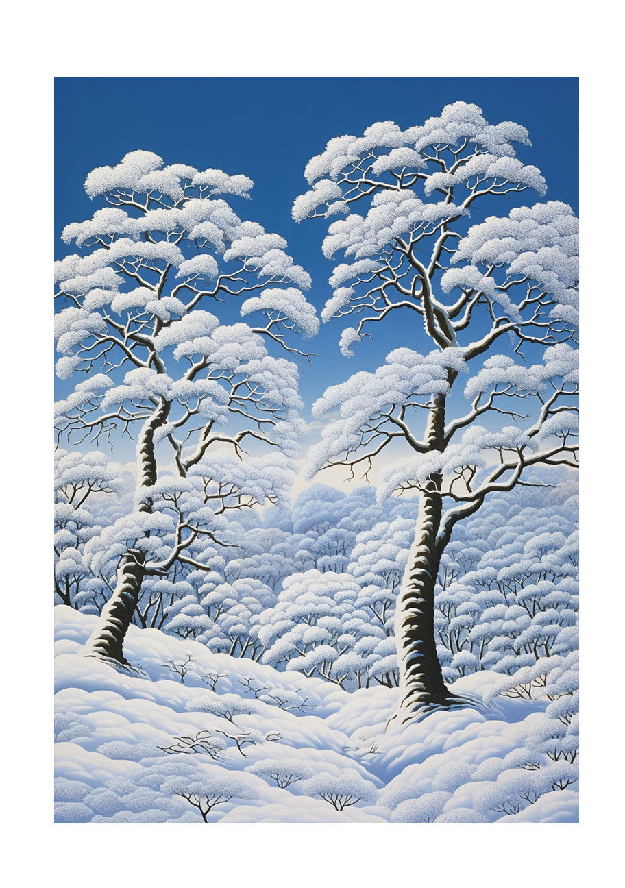 雪のアートポスター原画のみ