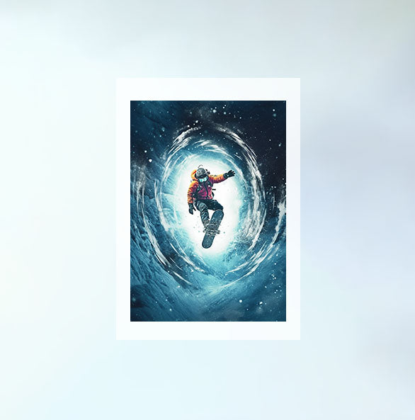 スノーボードのアートポスター原画のみ設置イメージ