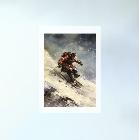 スノーボードのアートポスター原画のみ設置イメージ