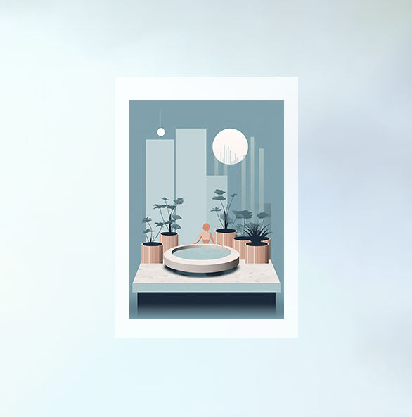 スパのアートポスター原画のみ設置イメージ