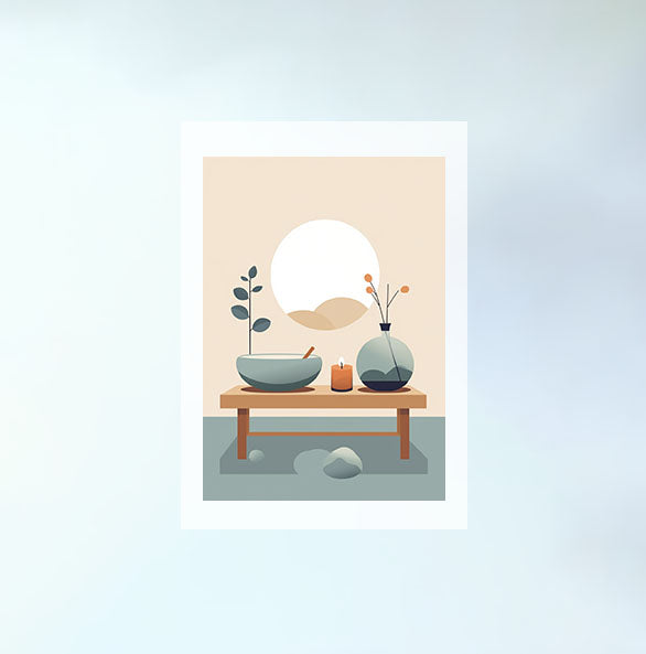 スパのアートポスター原画のみ設置イメージ