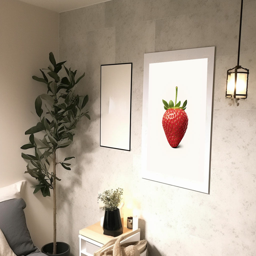 ストロベリーのアートポスター廊下配置イメージ