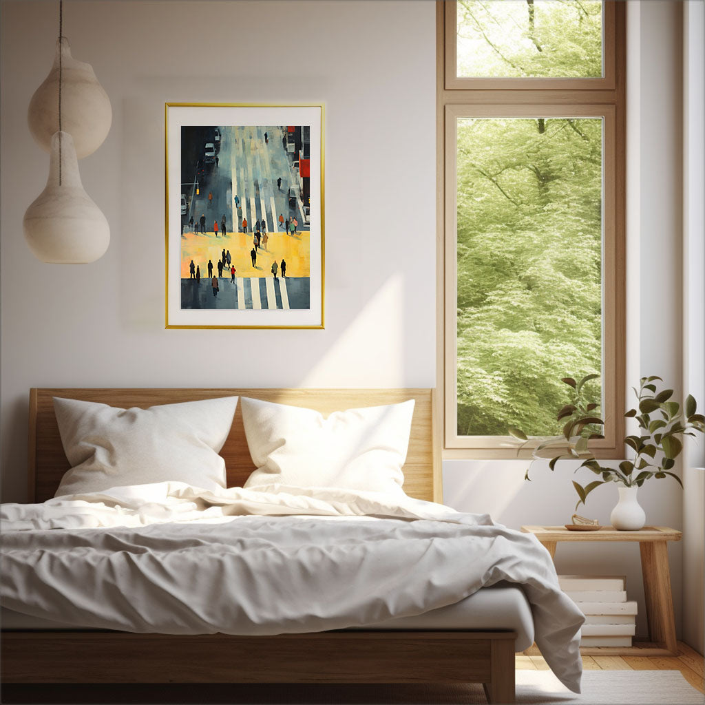 ストリートのアートポスター寝室配置イメージ