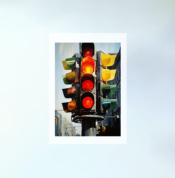 ストリートのアートポスター原画のみ設置イメージ