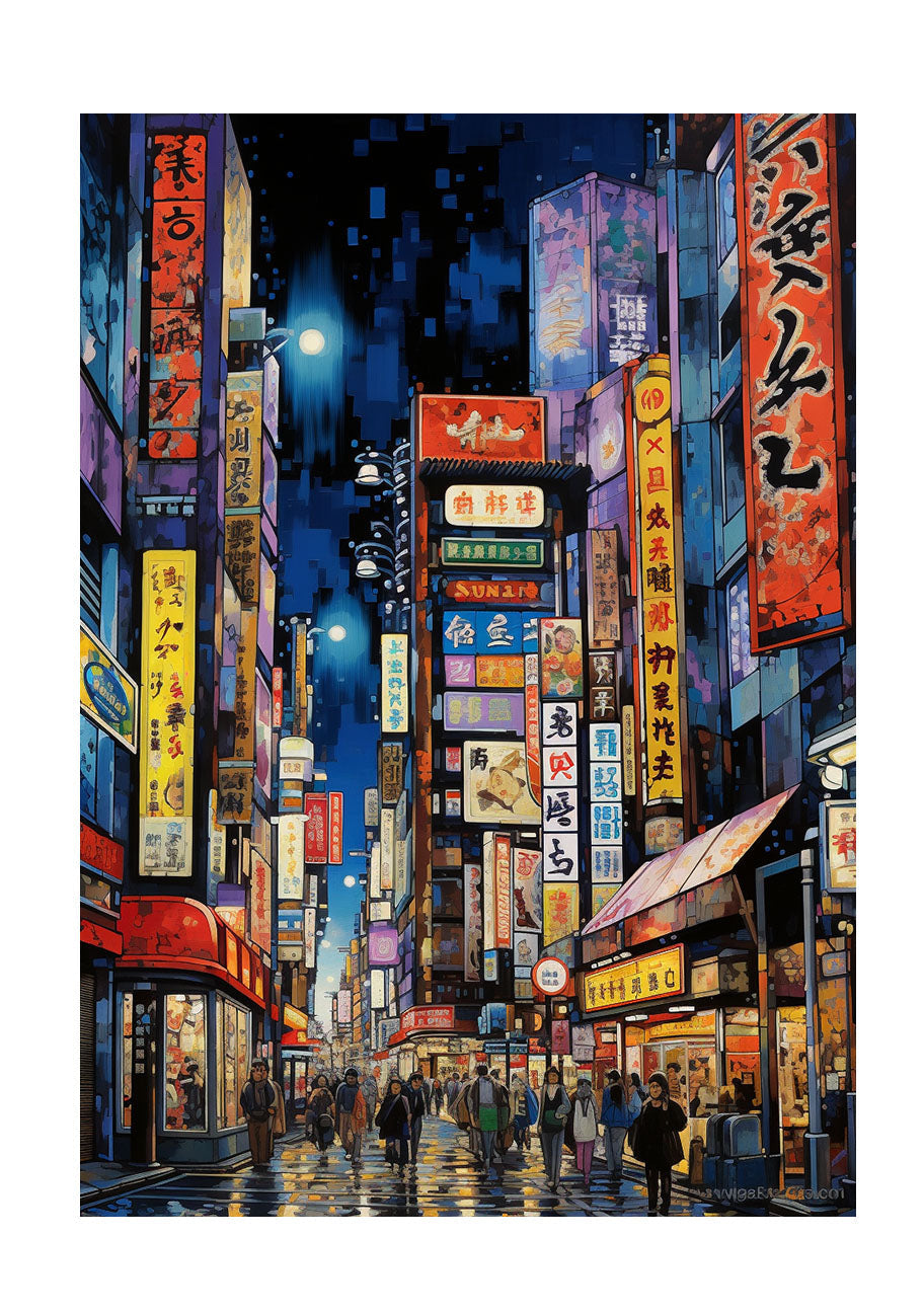 ストリートのアートポスター原画のみ