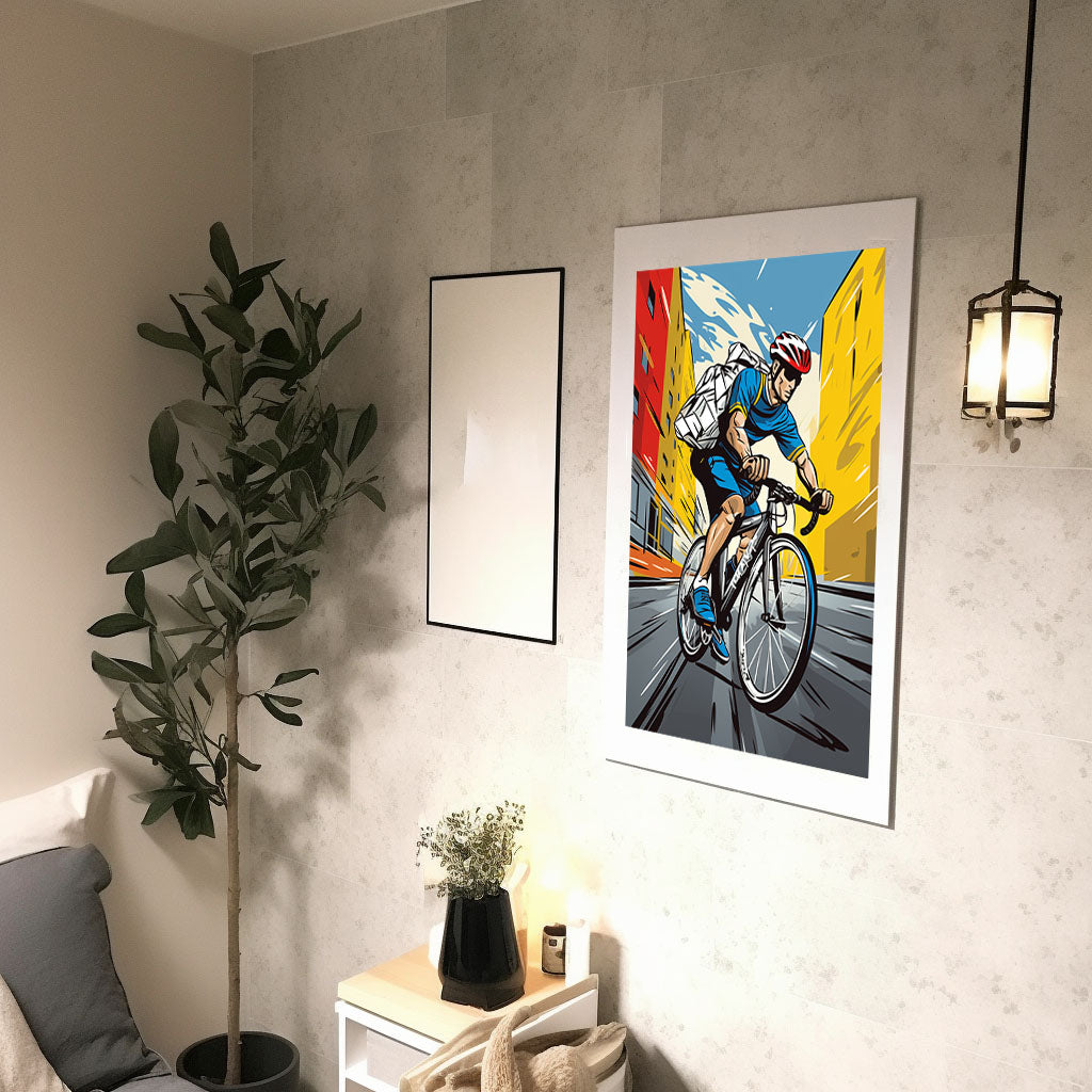 ストリートのアートポスター廊下配置イメージ