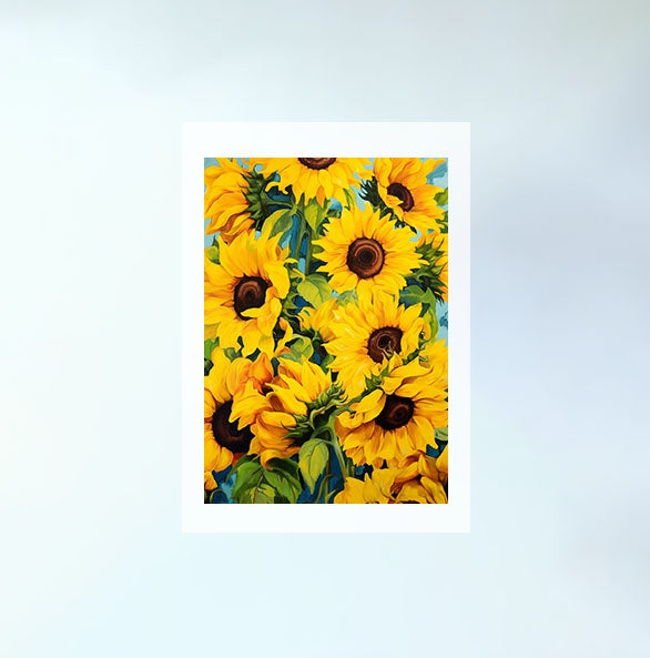 ひまわりのアートポスター原画のみ設置イメージ