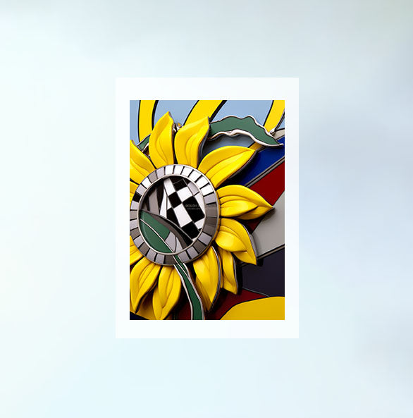 ひまわりのアートポスター原画のみ設置イメージ