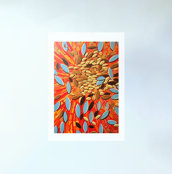 ひまわりのアートポスター原画のみ設置イメージ