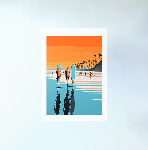 サーフィンのアートポスター原画のみ設置イメージ