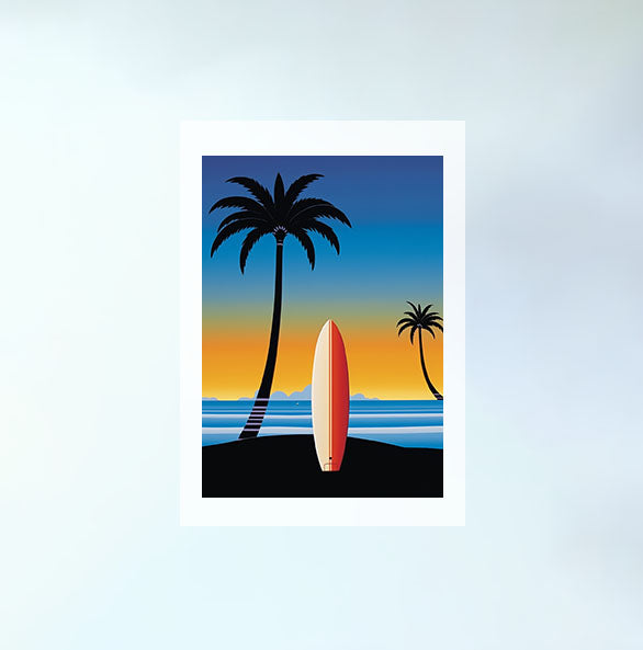 サーフィンのアートポスター原画のみ設置イメージ