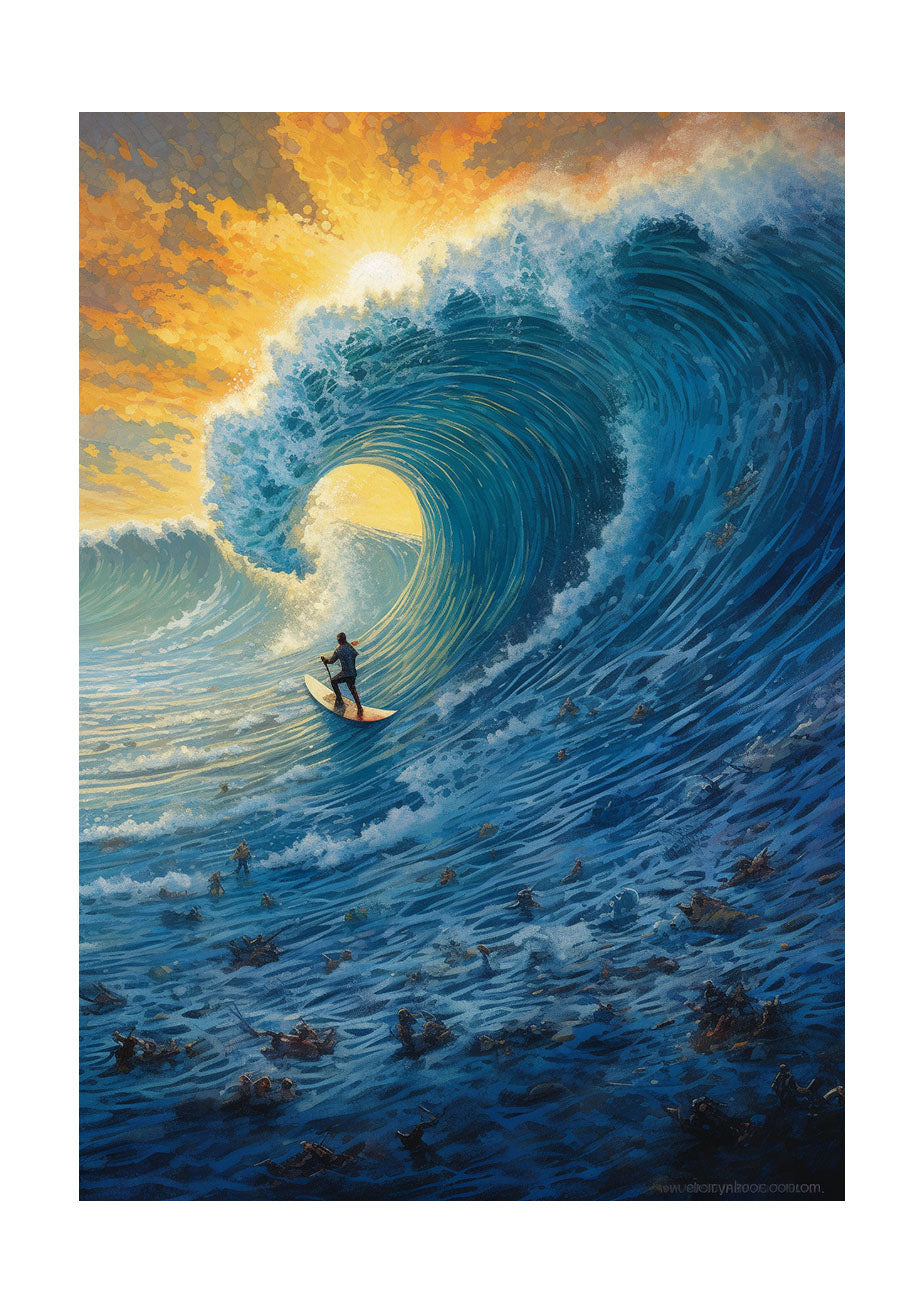 サーフィンのアートポスター:surfing_f613 通販