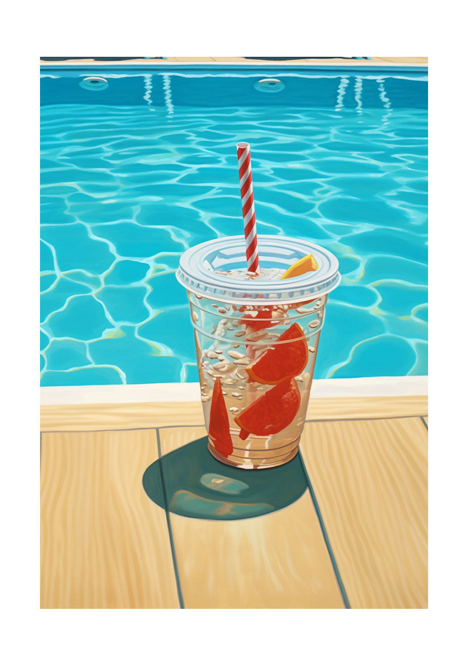浮き輪のアートポスター原画のみ