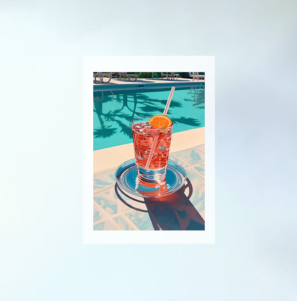 浮き輪のアートポスター原画のみ設置イメージ