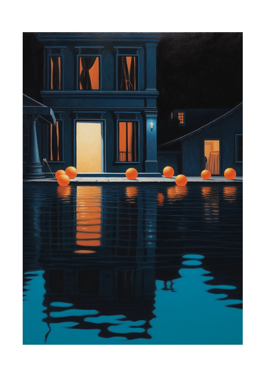 浮き輪のアートポスター原画のみ