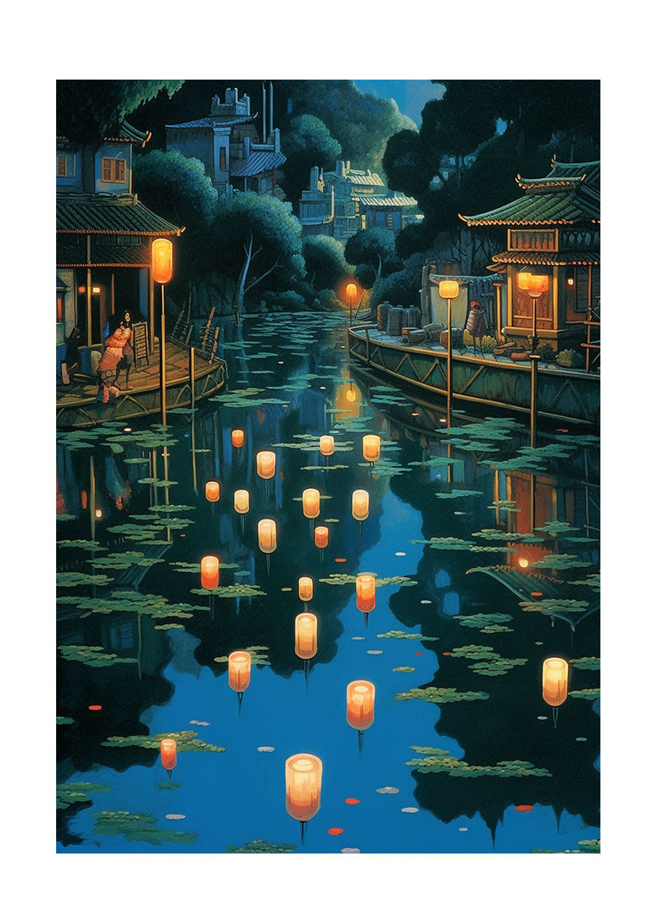 浮き輪のアートポスター原画のみ