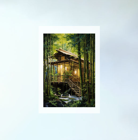 お茶のアートポスター原画のみ設置イメージ