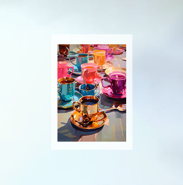 お茶のアートポスター原画のみ設置イメージ