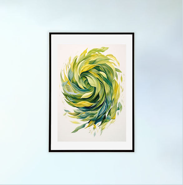 お茶のアートポスター黒フレームあり