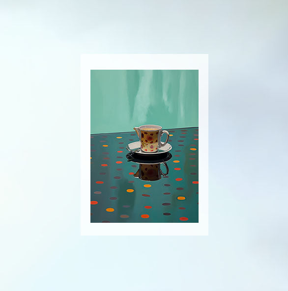 お茶のアートポスター原画のみ設置イメージ