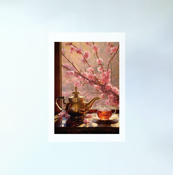 お茶のアートポスター原画のみ設置イメージ