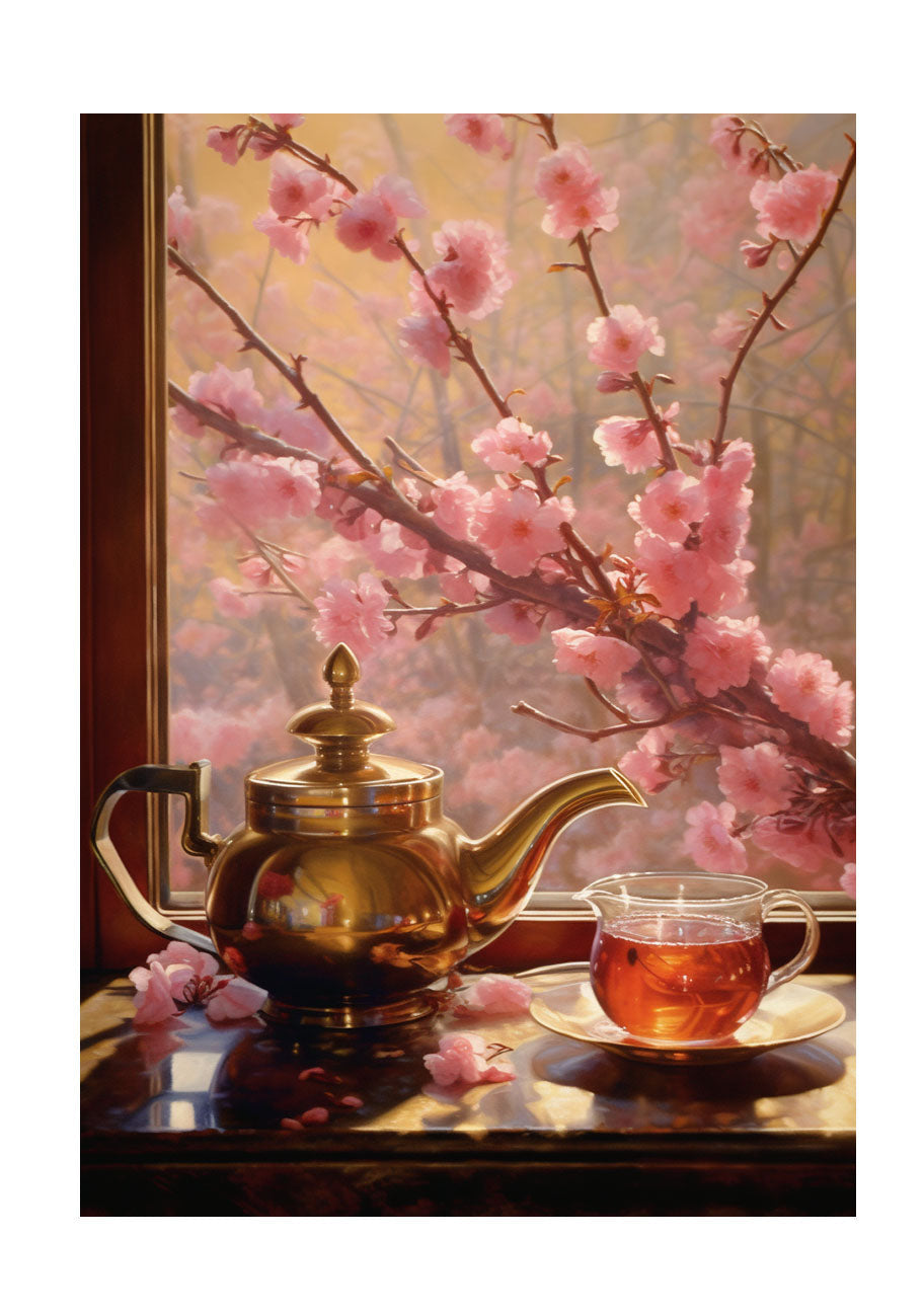 お茶のアートポスター原画のみ