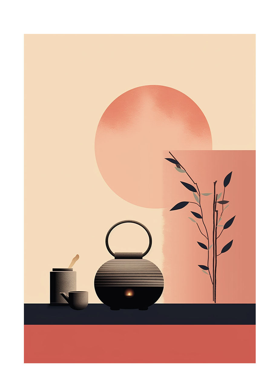 お茶のアートポスター原画のみ