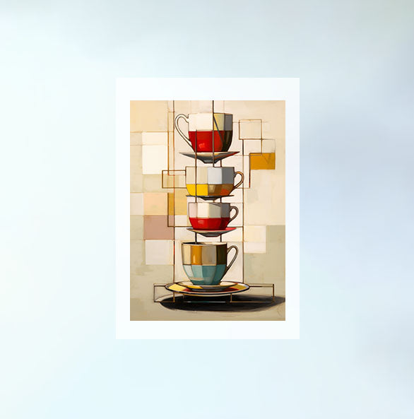 お茶のアートポスター原画のみ設置イメージ