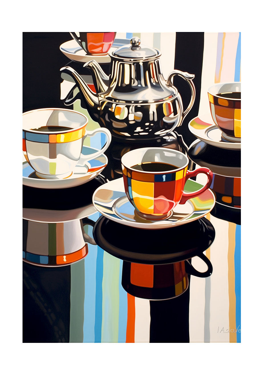 お茶のアートポスター原画のみ