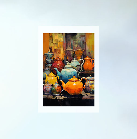 お茶のアートポスター原画のみ設置イメージ