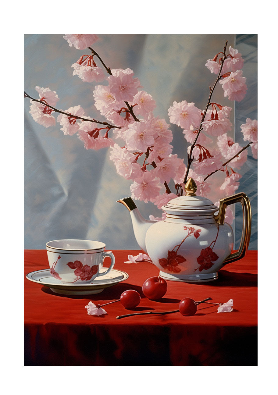 お茶のアートポスター原画のみ
