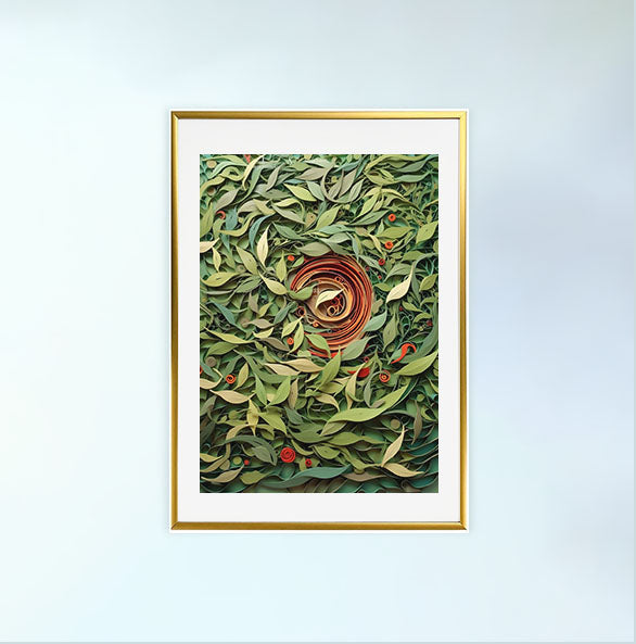 お茶のアートポスター金フレームあり