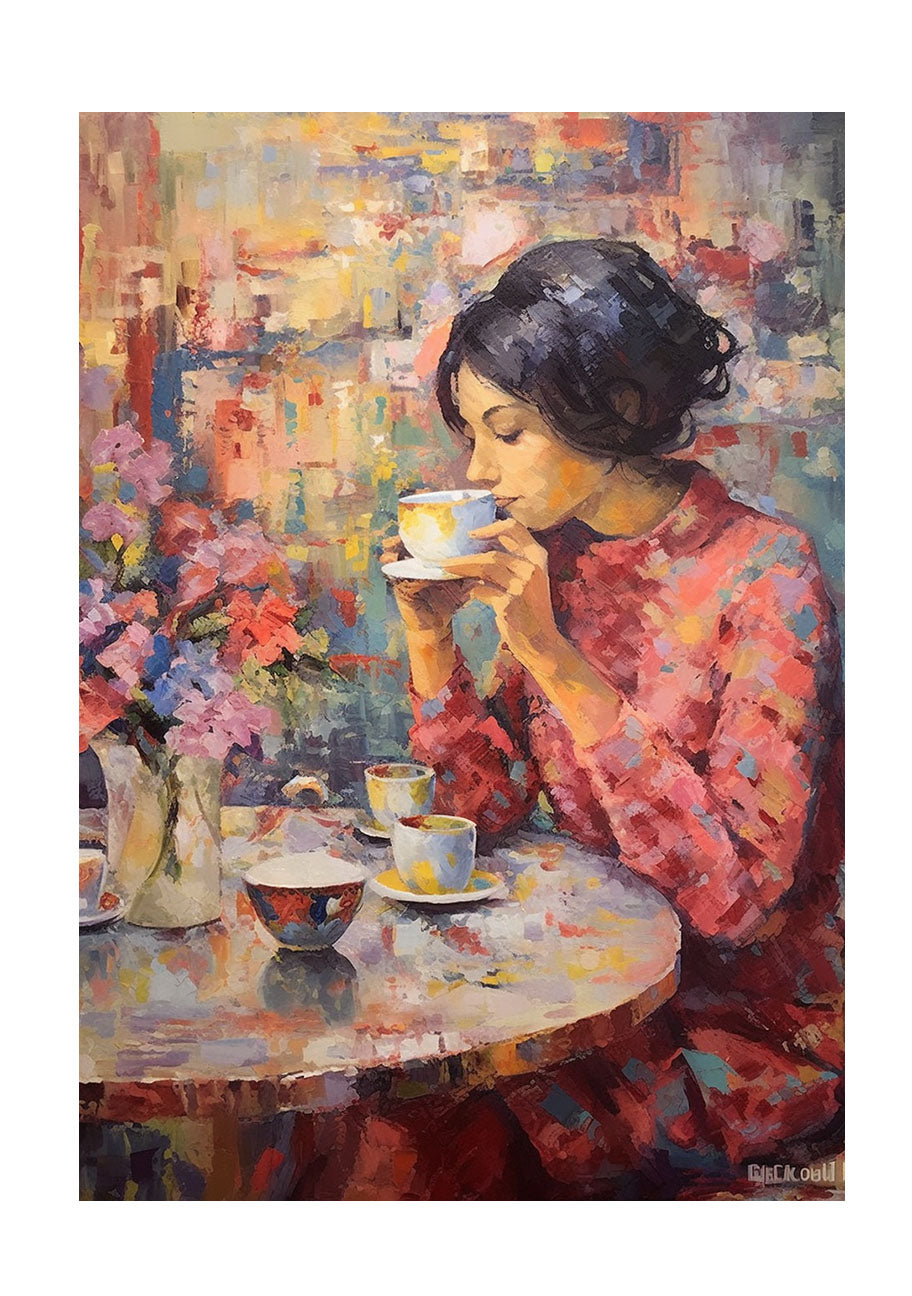 お茶のアートポスター原画のみ