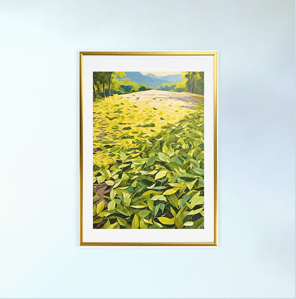お茶のアートポスター金フレームあり