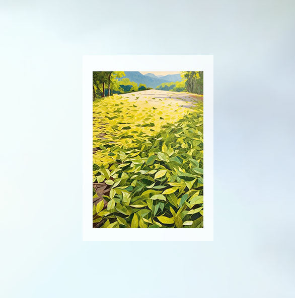 お茶のアートポスター原画のみ設置イメージ