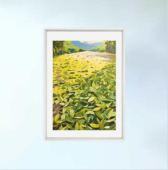 お茶のアートポスター銀フレームあり