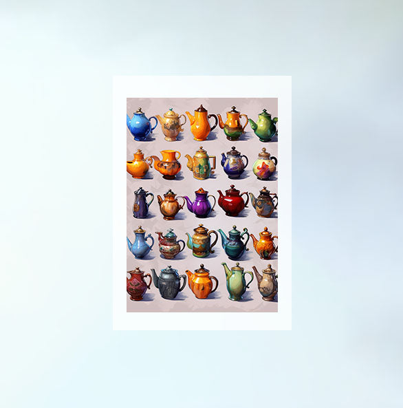 お茶のアートポスター原画のみ設置イメージ