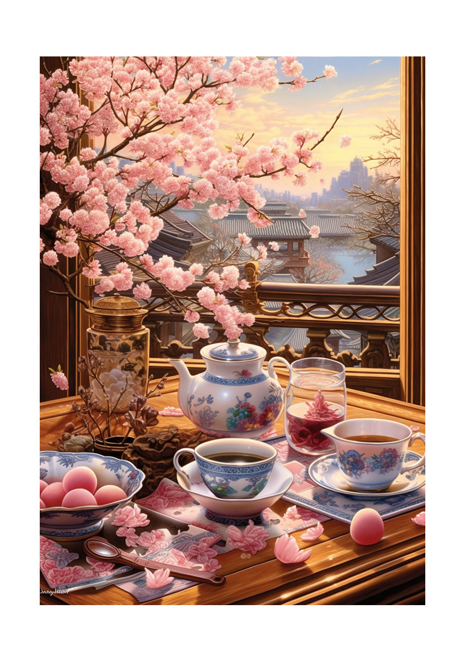 お茶のアートポスター原画のみ