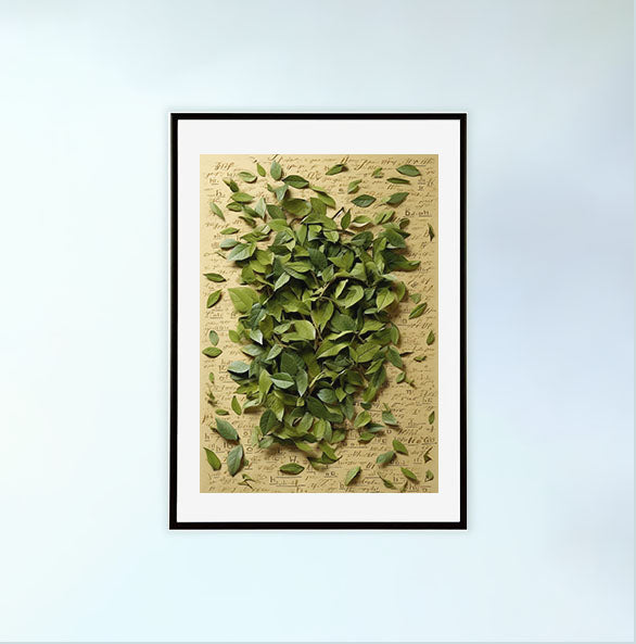 お茶のアートポスター黒フレームあり