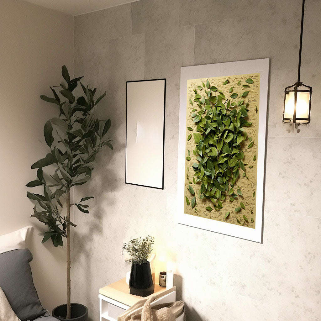 お茶のアートポスター廊下配置イメージ